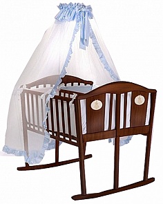 Люлька для двойни с матрасом Culla Gemellare Doppio Nidi Enchant, цвет - Noce/Walnut Орех (Feretti, C-G-DNE-05)